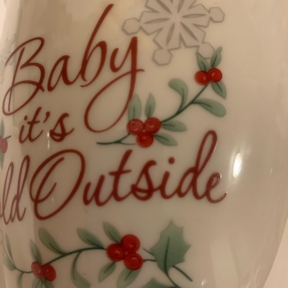 NEW Pfaltzgraff Winterberry “Baby it’s Cold Outside”Oversized 2 Sided Design Mug - Picture 3 of 7